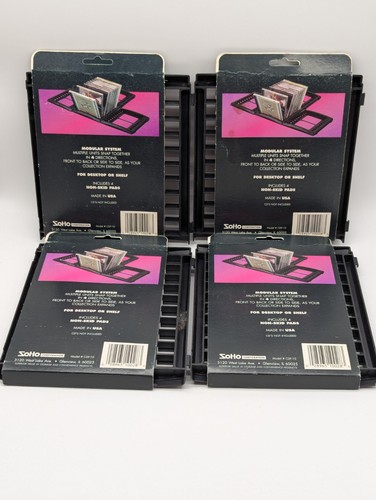 4 Sets Snap Together Vintage SoHo CD Hartplastik Aufbewahrung modulare Klappdatei (wie besehen) - Bild 6 von 15