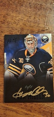 2012-13 Panini Prime Ryan Miller Auto Black 1/1 Gold Ink Buffalo Sabres 