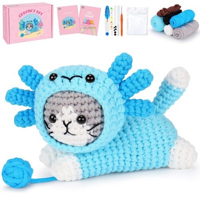 Crochet Kit for Beginners, Cat Dress in Axolotl Crochet Kit, Complete Crochet...