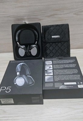 Bowers & Wilkins P5 Wired Over-Ear Headphones Black/Silver Very Good Condition 