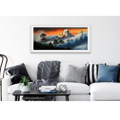 Acrylic Painting of Mount Fishtail (Machhapuchhre)   Himalayan Majesty