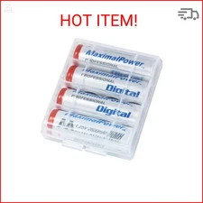 MaximalPower Premium Rechargeable AA Batteries, High Capacity 2600mAh NiMH AA Ba