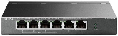 TP-LINK - 6 Port Fast Ethernet Desktop Switch mit PoE+