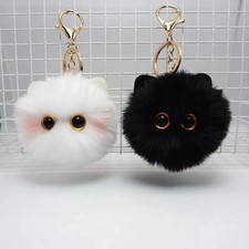 Cute Plush Cat Keychain Keyring for Bag Car Key Chain Children Gifts Accessories