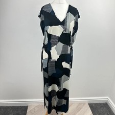 Next midi dress women’s size 12 black navy work summer