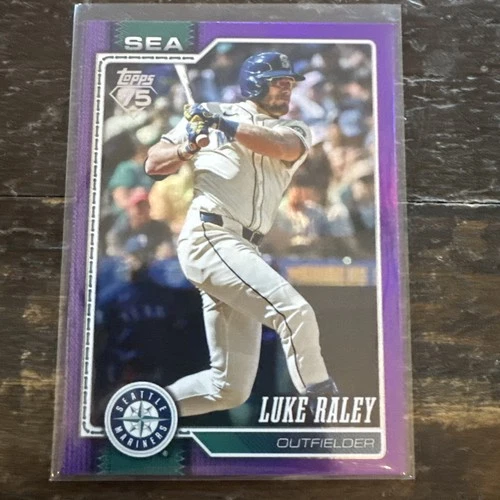 2026 Topps Series 1 Luke Raley #142 Purple Rainbow Foil /250