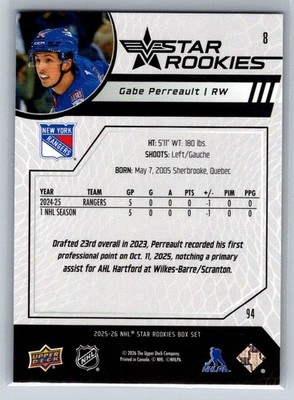 2025-26 Upper Deck Star Rookies Box Set Base Single Card Pick List