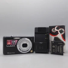 Panasonic Lumix DMC-FS10 12.1MP Digital Camera Black Tested W/ Battery + Charger