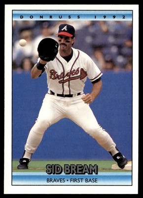 1992 Donruss Sid Bream Atlanta Braves #202