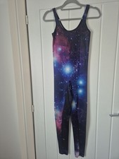 Blackmilk Purple Galaxy Catsuit. Size Small UK
