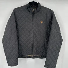 Ariat Quilted Full Zip Jacket Black Women's Size Small