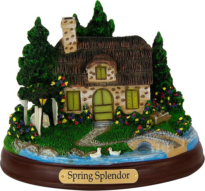 Статуэтка загородного коттеджа Весеннее великолепие с подсветкой на батарейках 3690₽