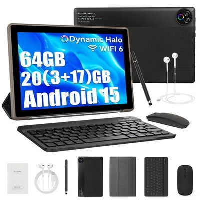 10 inch  Android 15 Tablet 20GB RAM+64GB ROM Widevine L1 6G WiFi BT Dual Camera