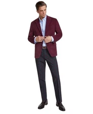 Tommy Hilfiger Mens Modern fit Sport Coat Blazer 38 S Red Solid