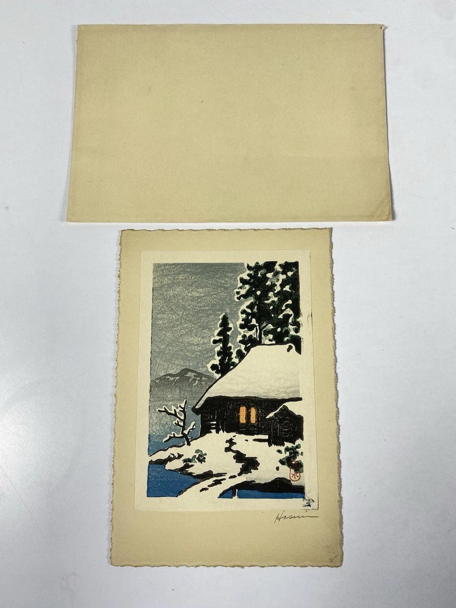 老式木刻版画古董日本版画| eBay