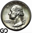 1950-D Washington Quarter, Solid Gem BU++