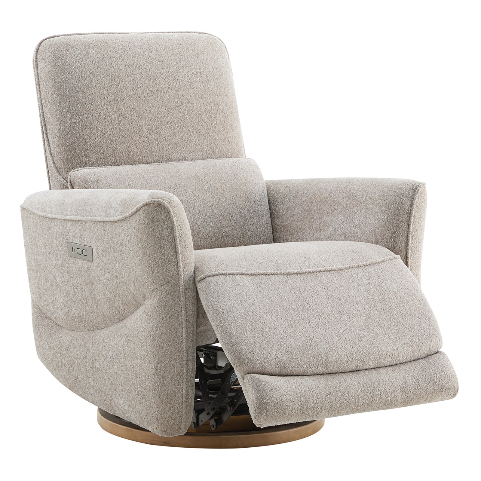 , Swivel Glider Recliner Chair With Solid Wood