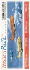 Western Pacific Airlines timetable 1996/09/06