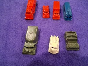 Vintage Lot of 7 Vintage 1950s  Plastic Trucks
