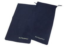 SUITSUPPLY Torba na buty Unisex JEDEN ROZMIAR Para 2 sztuki Logo Torba na kurz Granatowa