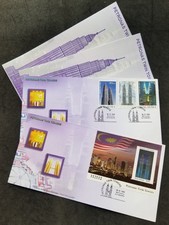 Malaysia Petronas Twin Towers 1999 Tourist KLCC (FDC pair) *Hologram *unusual