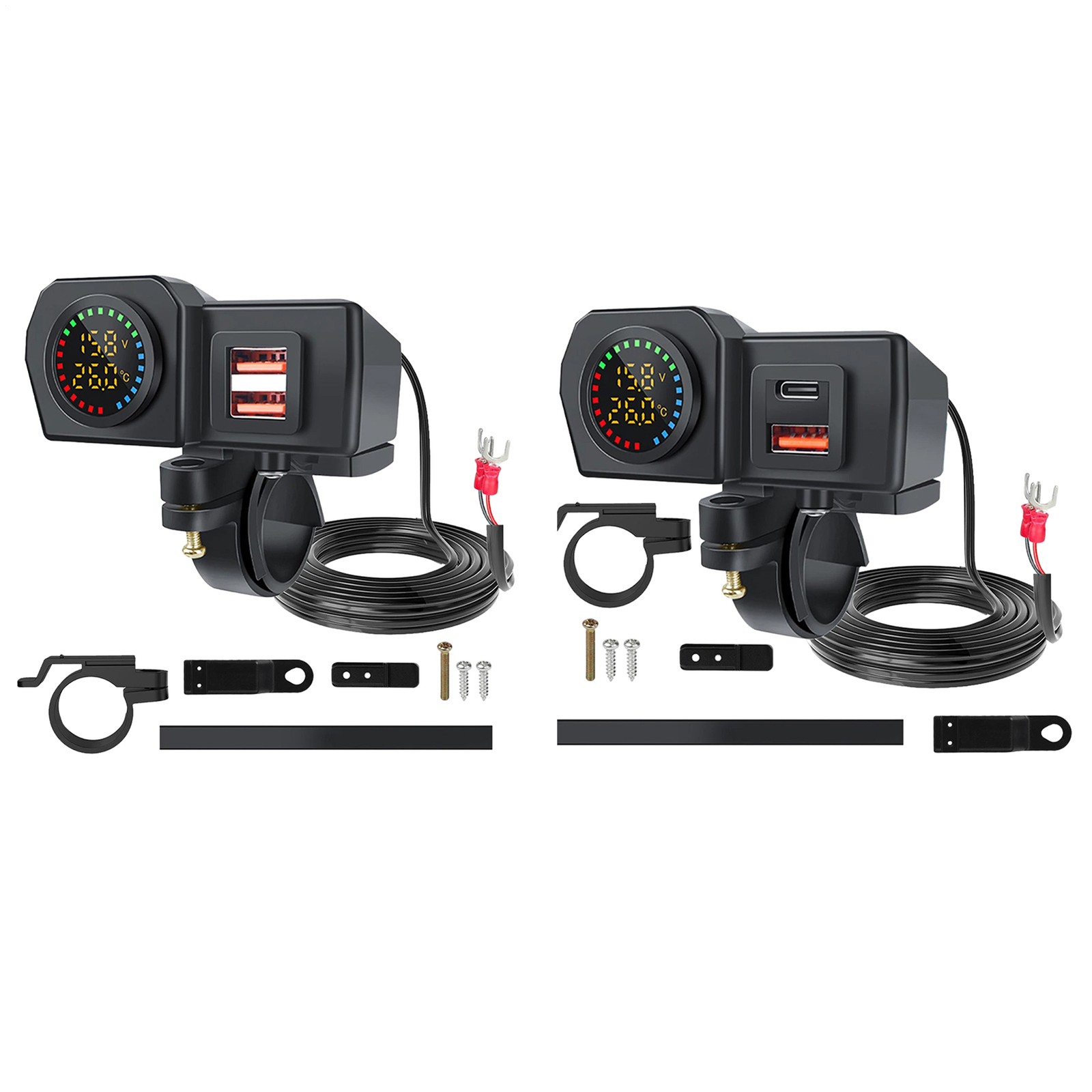 USB Outlet With Fast Charging Outlet Socket Double Motorcycle Handlebar charming