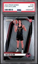 2024 PANINI PRIZM WNBA #145 CAITLIN CLARK ROOKIE RC PSA 8