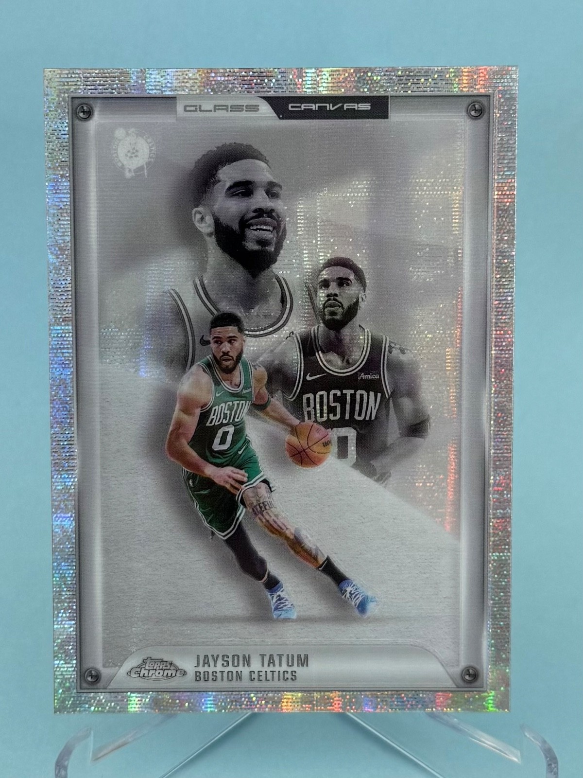 2025 Topps Chrome Basketball Jayson Tatum Glass Canvas Rare SSP Case Hit