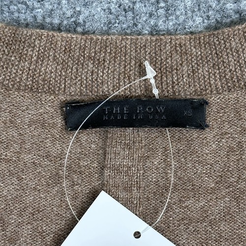 The Row Pullover Damen XS braun gerippt V-Ausschnitt Kaschmir hergestellt in den USA LESEN kleinere Mängel - Bild 2 von 20