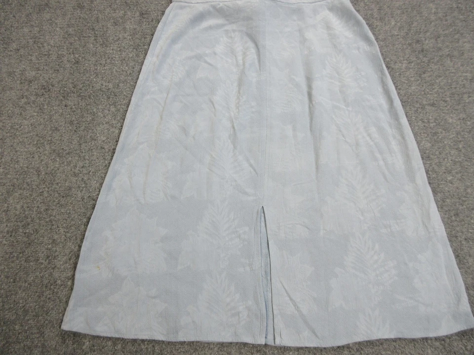 Tommy Bahama Falda Floral Vintage Mujer Pequeña Azul Claro Cintura Alta Seda Foto 2 de 4