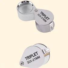 30x-21MM Magnifier Eye Loupe Lens Testing Inspecting Sliver Jewelry 999 Detect