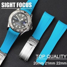 Cinturino orologio gomma 20mm 21mm 22mm per Rolex Submariner Yacht Master II 2 Daytona