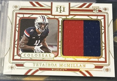 2025 National Treasures Collegiate Tetairoa McMillan Colossal Mem Gold 04/10 RC