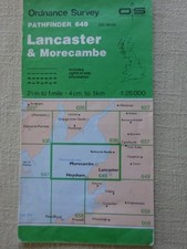 OS PATHFINDER MAP LANCASTER MORECAMBE BAY HEYSHAM BOLTON lE SANDS