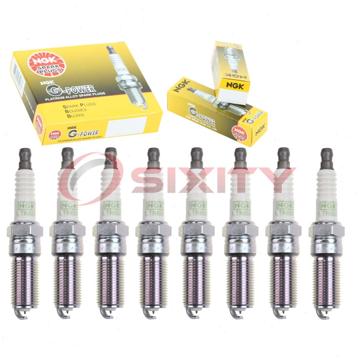 8 pc NGK 90198 LTR6GP G-Power Spark Plugs for Ignition Wire Secondary  je