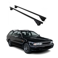 DachträGer GrundträGer FüR Mitsubishi Sigma Kombi 1991-1996 75Kg Stahl Schwarz