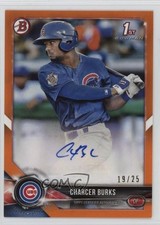 2018 Bowman Prospect Auto Orange 19/25 Charcer Burks #PA-CB Auto e3n