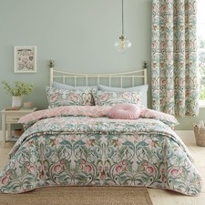 Image of Catherine Lansfield Bedding Clarence Floral King Duvet Cover Set with Pillowc...