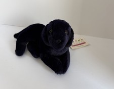 Vtg Douglas Cuddle Toy Blue-Black Lab Labrador Retriever Dog Plush 13” w/ Tag