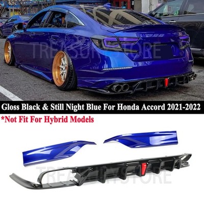 Rear Diffuser Still Night Blue Side Corner Spats For Honda Accord 2021-22 Yofer 