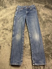 Wrangler Jeans Youth 11 Slim Blue Cowboy Cut Adjustable Waist Five Pocket Denim