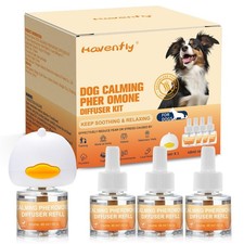 Dog Calming Pheromone Diffuser Kit - 1 Diffuser  4 48ml Refills  Anxiety