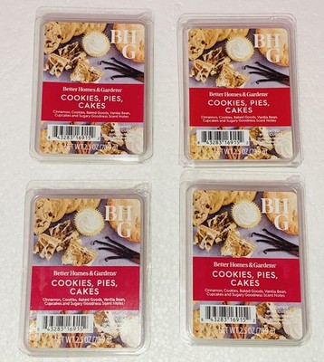 4X Better Homes & Gardens Cookies, Pies, Cakes Scented Wax Melts 2.5 Oz