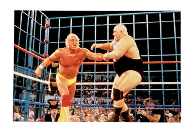 WWE HULK HOGAN AND KING KONG BUNDY WRESTLEMANIA LIVE 4X6 WRESTLING