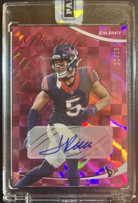 Jalen Pitre 2023 NFL Panini Prestige Xtra Points Pink Signatures Auto 02/25 