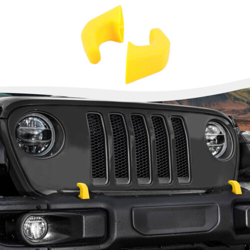 2pc Bumper Tow Hook Protector Tow Hook Rubber Covers For Jeep Wrangler JK JL JT - Picture 10 of 66
