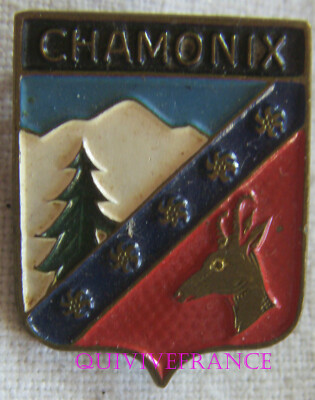 SK2307 - INSIGNE BADGE SKI ALPINISME BLASON CHAMONIX