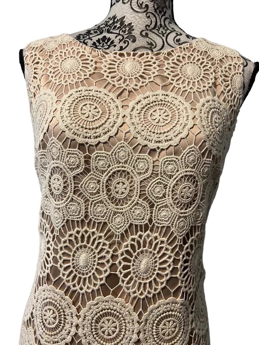 Eliza j crochet overlay dress cheap