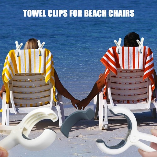 Beach Towel Clips for Beach Chairs Cruise 8 Pack Heavy Duty Large Towel Holde... - Picture 2 of 7