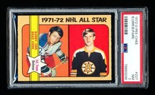 1972 OPC HOCKEY 227 BOBBY ORR / BRAD PARK PSA 7 NEAR MINT